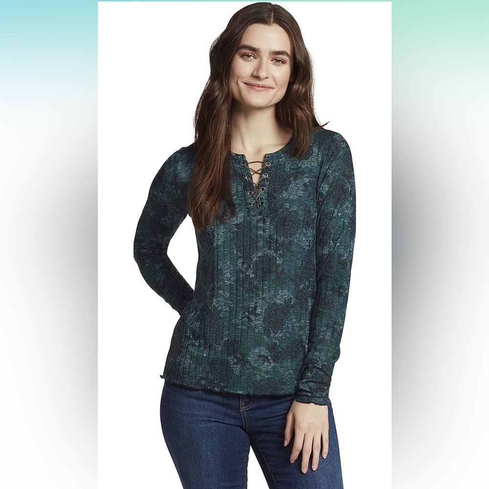 Vintage America Blues Women's Cool Lace Up Henley Top Shirt